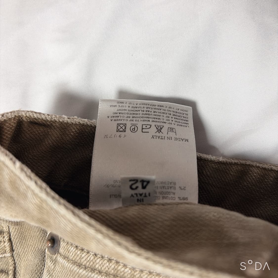 메종 마르지엘라 백 스티치 면팬츠 42 상품이미지10