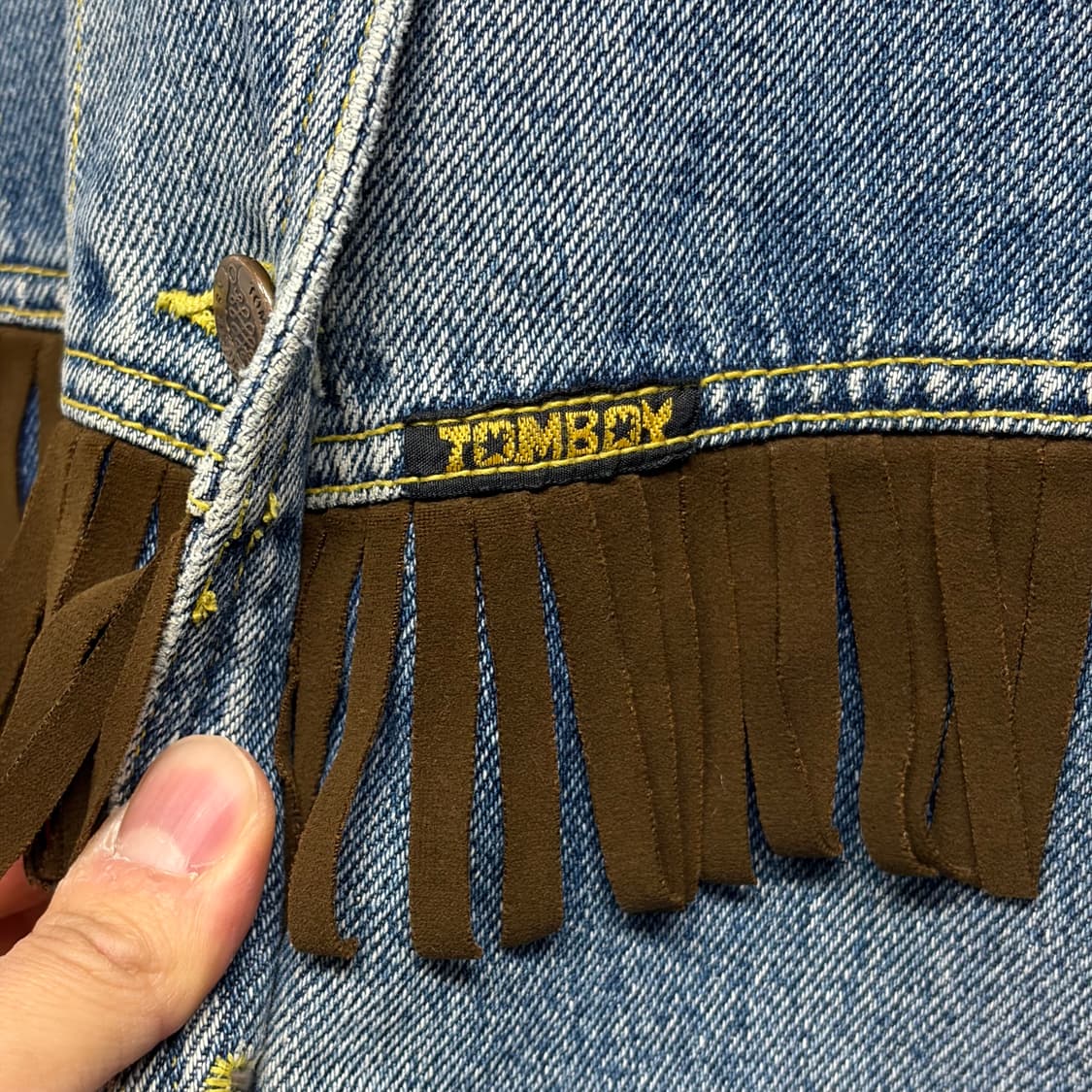 톰보이 웨스턴 프린지 데님 자켓 상품이미지4