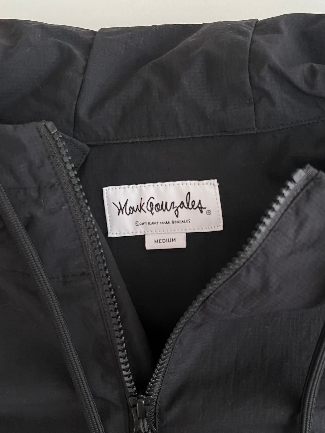 M) 마크곤잘레스 나일론 반집업 아노락 후드 블랙 상품이미지6