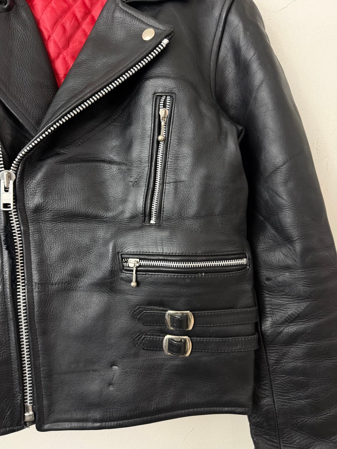 HELL CAT PUNKS 카우 레더 라이더 자켓 상품이미지3