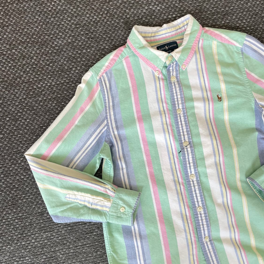 키즈 폴로랄프로렌 배색 스트라이프 셔츠 L(14-16) 상품이미지3
