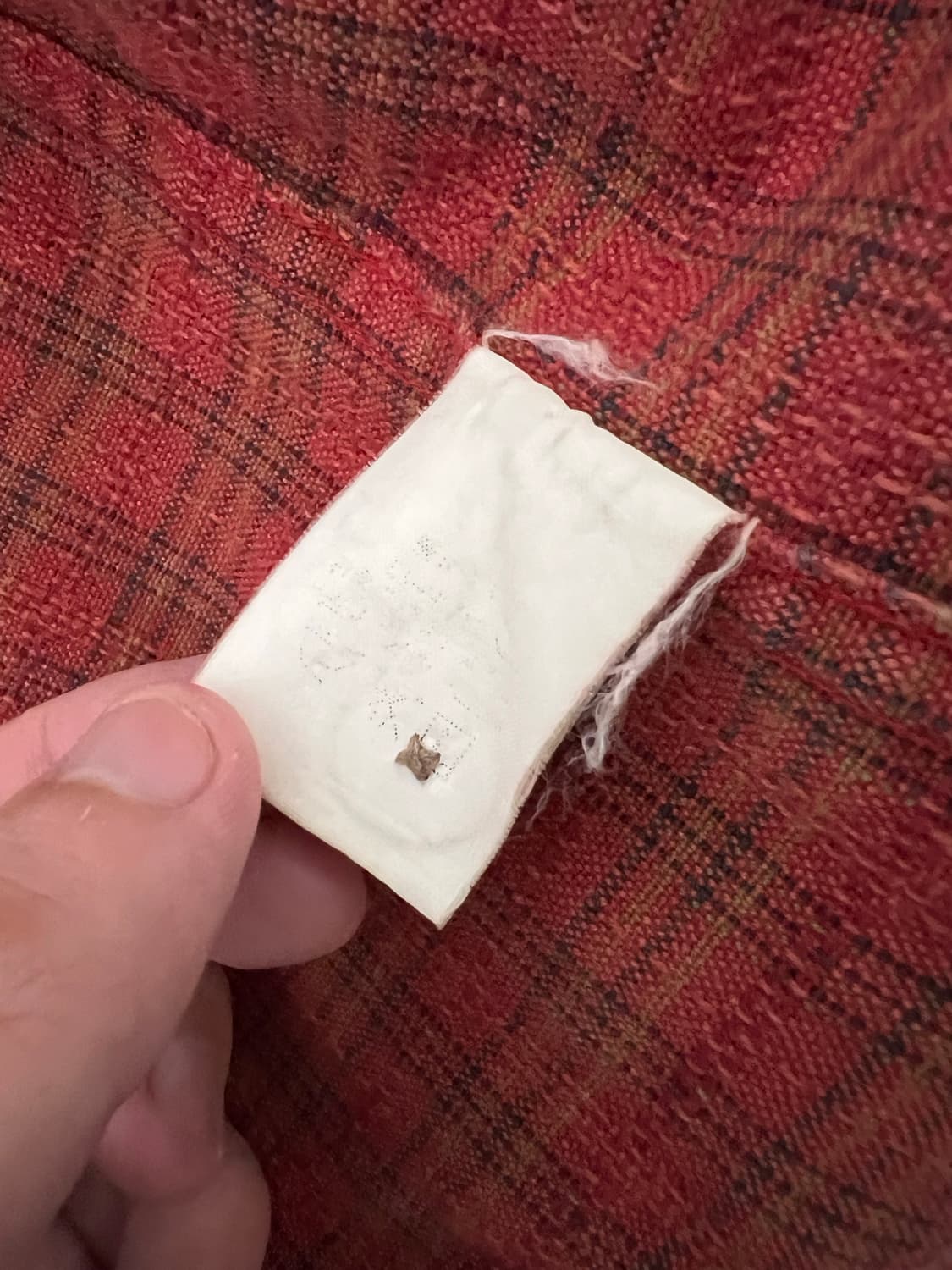 빈티지 오시코시 레드 체크 셔츠 집업 자켓 상품이미지4