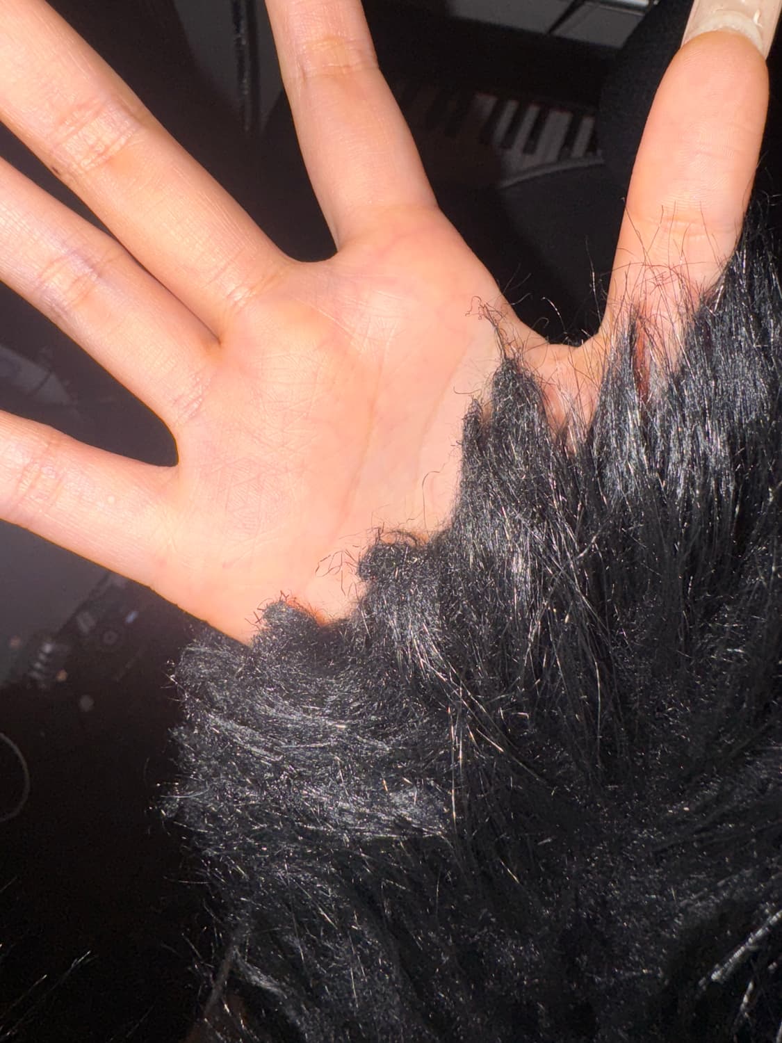 오픈와이와이 리버시블 퍼자켓 블랙 상품이미지3