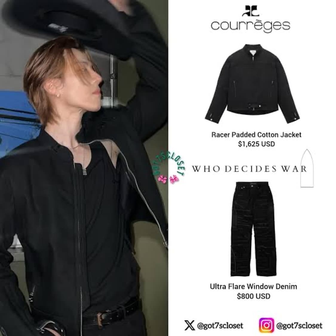 꾸레쥬 24ss 레이서 패디드 코튼 봄버자켓 상품이미지2