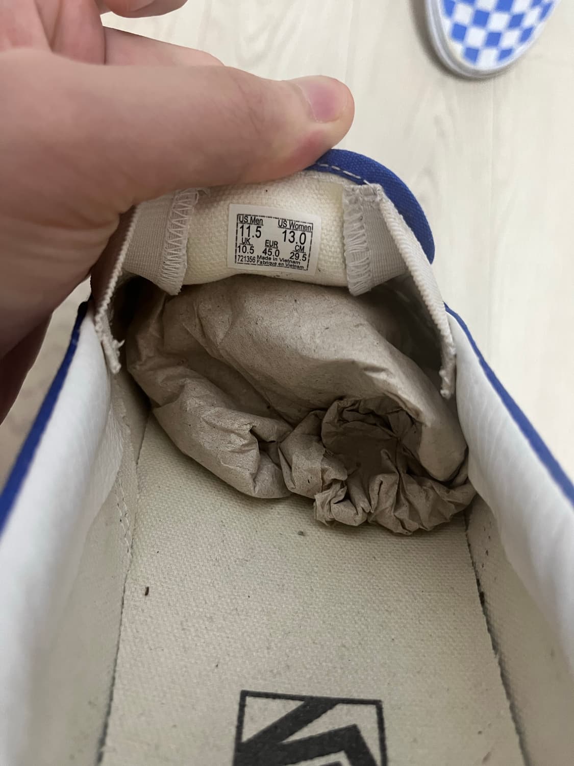 반스 체커보드 파란색 상품이미지2