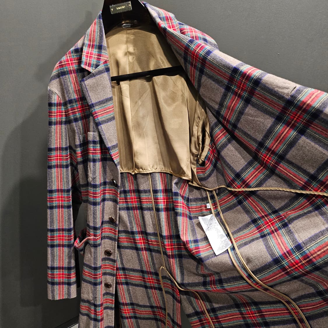 구찌 체크패턴 체스터 필드 오버 코트 상품이미지5