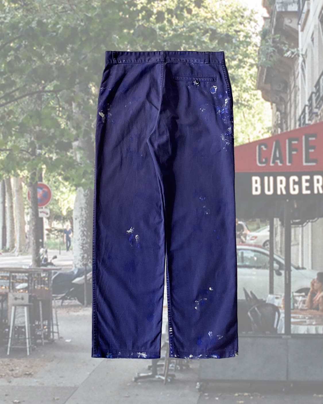 빈티지 오리지널 페인팅 프렌치 워크팬츠 005 상품이미지2