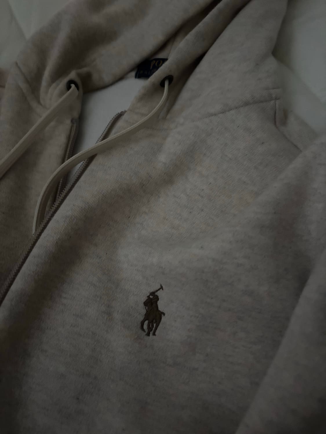 폴로 베이지색 후드집업 상품이미지2