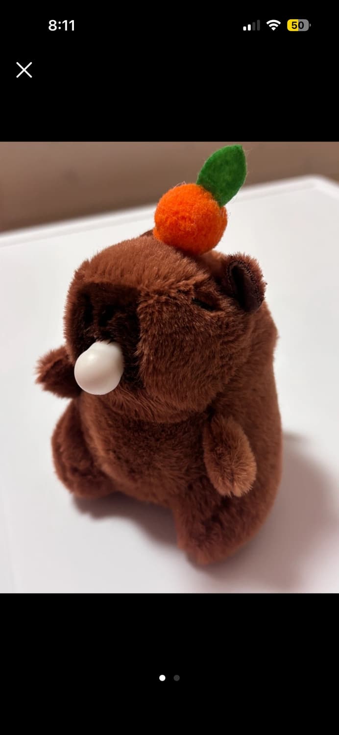 풍선껌 부는 카피바라 키링 상품이미지1