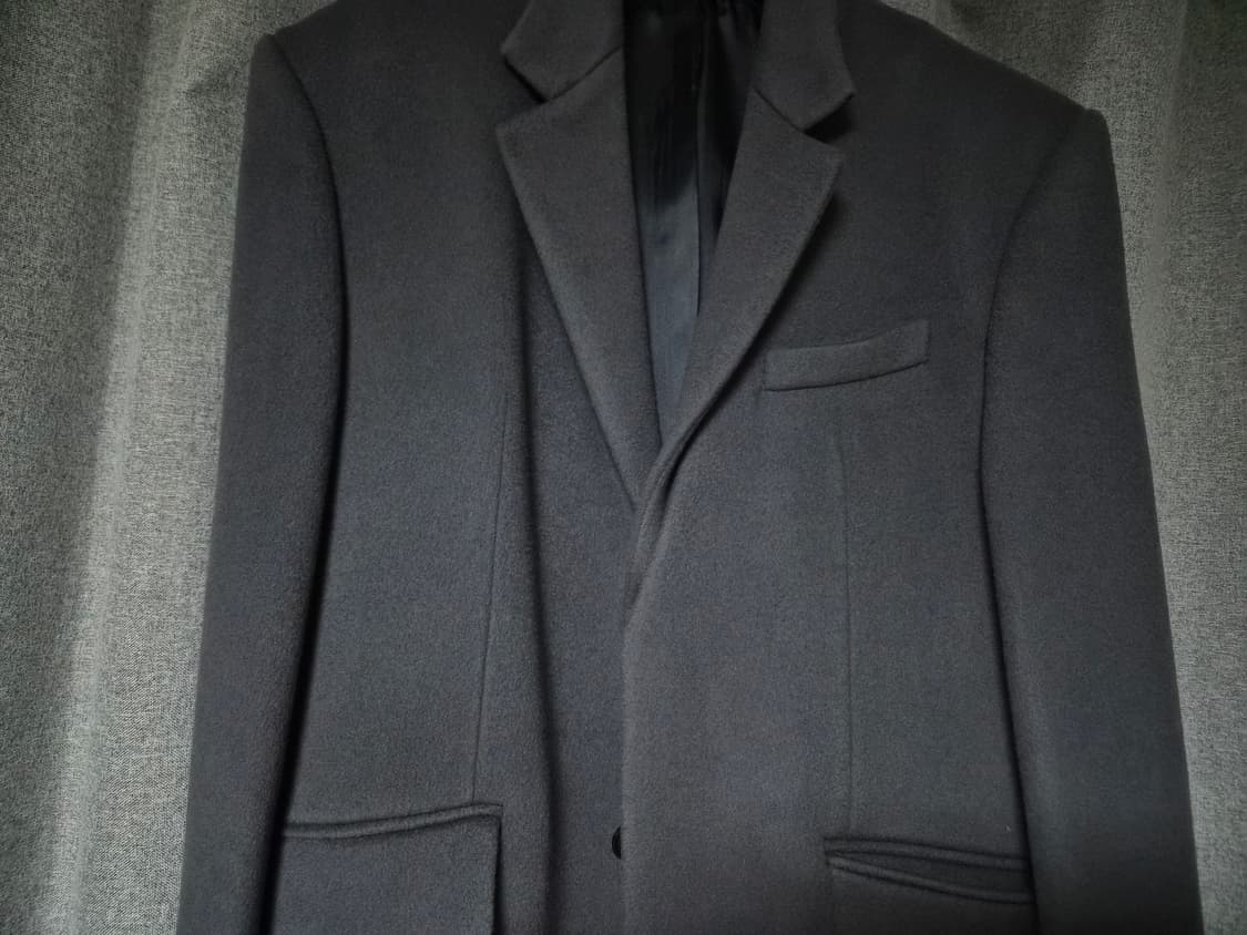 송지오옴므 더블 레이어드 비대칭 코트 팝니다 우영미 타임옴므 솔리드옴므 상품이미지3