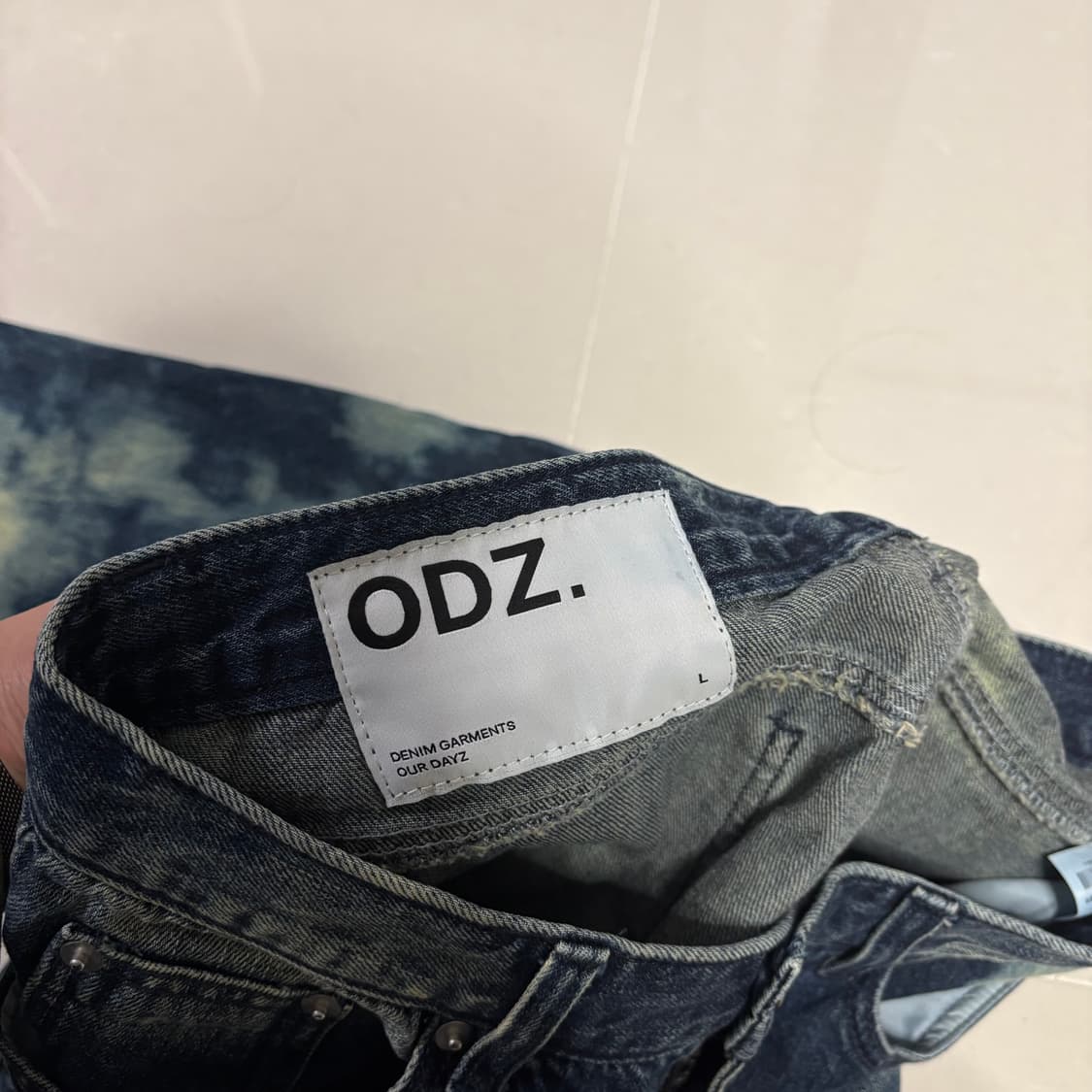 정품 아워데이즈 빈티지 워싱 세미와이드 데님팬츠 청바지 32인치 상품이미지7