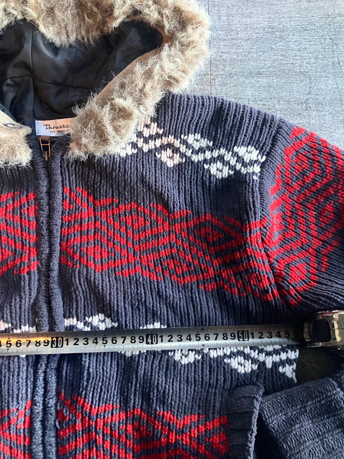 일본빈티지 Thraxton 올드스쿨아메카지 혁오풍 울프죠 코위찬자켓 상품이미지2