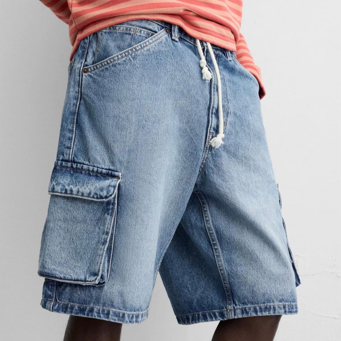 zara 자라 데님 카고 버뮤다 팬츠 상품이미지5