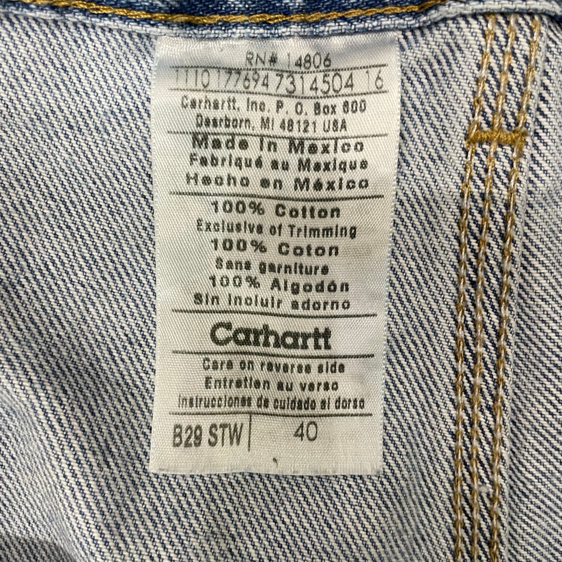  (40) Carhartt 칼하트 데님 반바지  상품이미지2