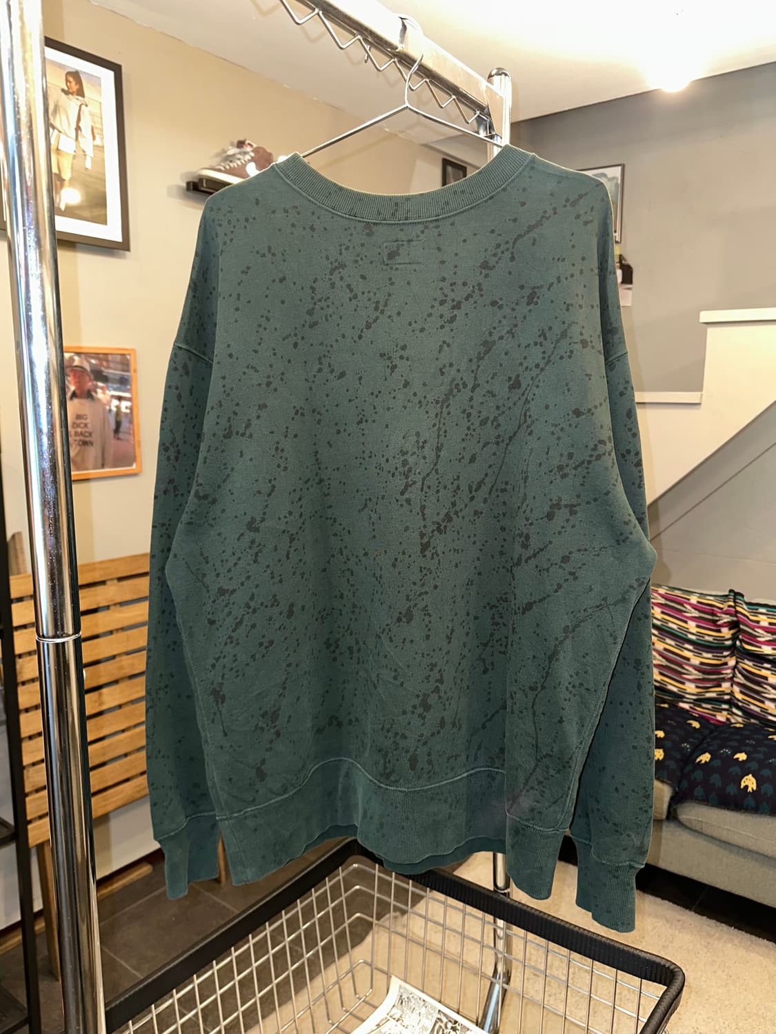 Beams painted detail green cotton sweats 상품이미지7