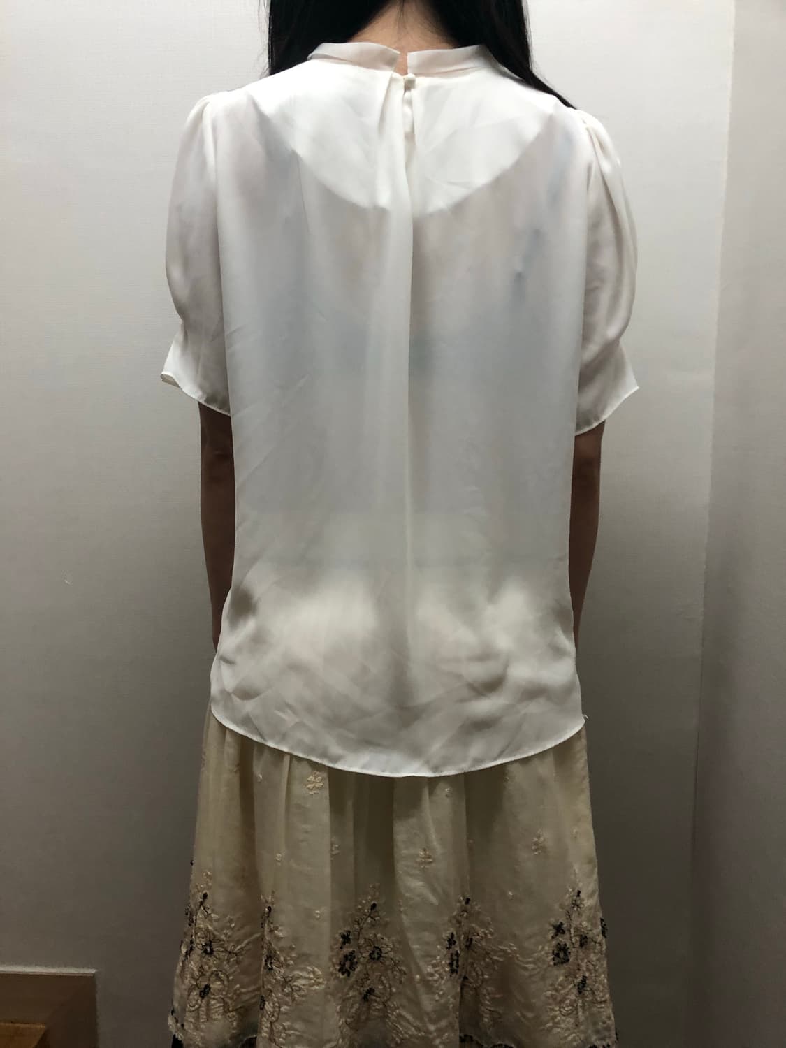 빈티지 화이트 리본 블라우스 상품이미지6