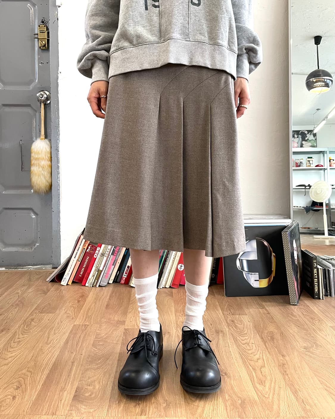 [L] 로로피아나 울 스커트 상품이미지2