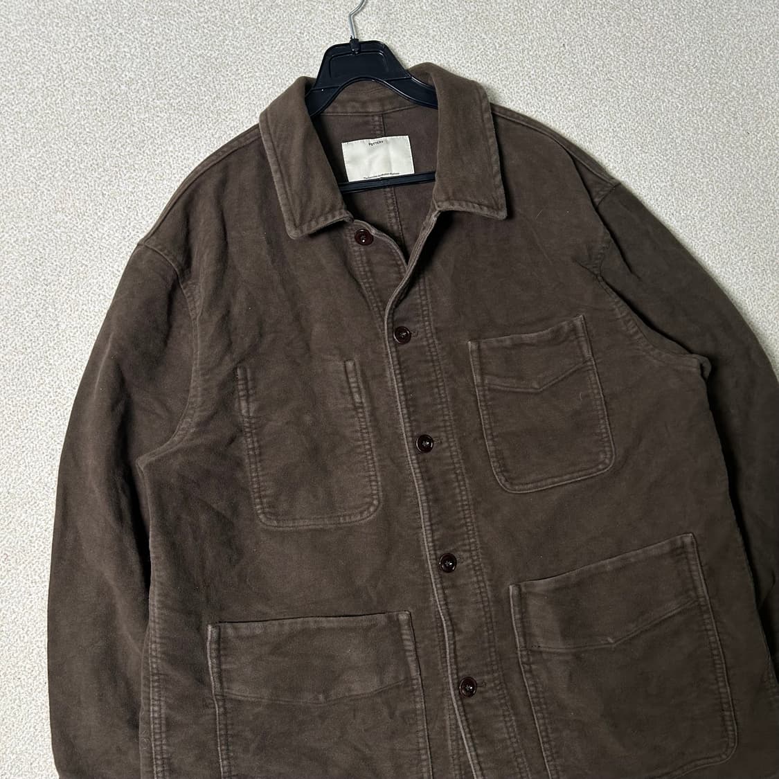 (1) 포터리 워크 자켓 브리티쉬 코튼 몰스킨 브라운 상품이미지3
