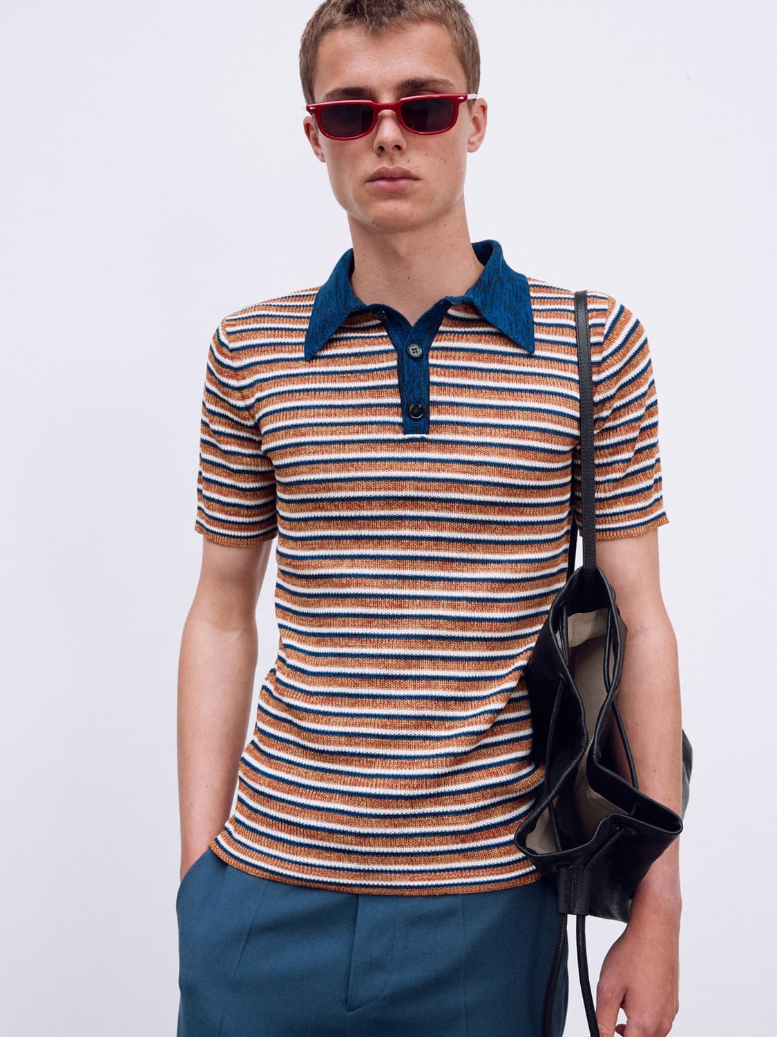 M) 렉토 24ss 70s 프렌치 폴로 니트 상품이미지1