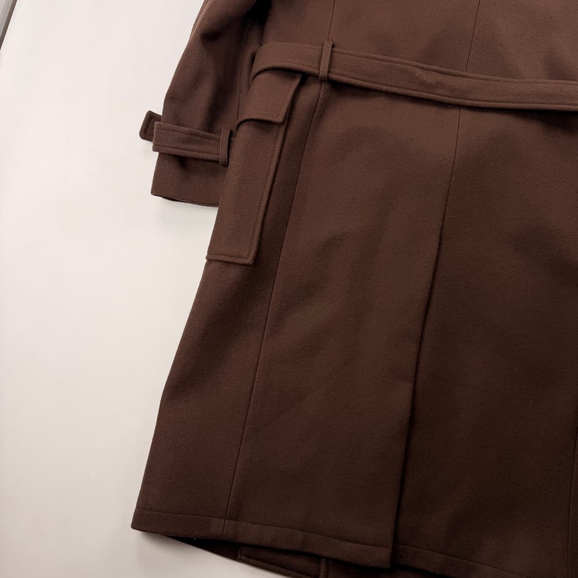 벨리에 더블 오버사이즈드 울 트렌치코트 초콜렛 브라운 상품이미지10