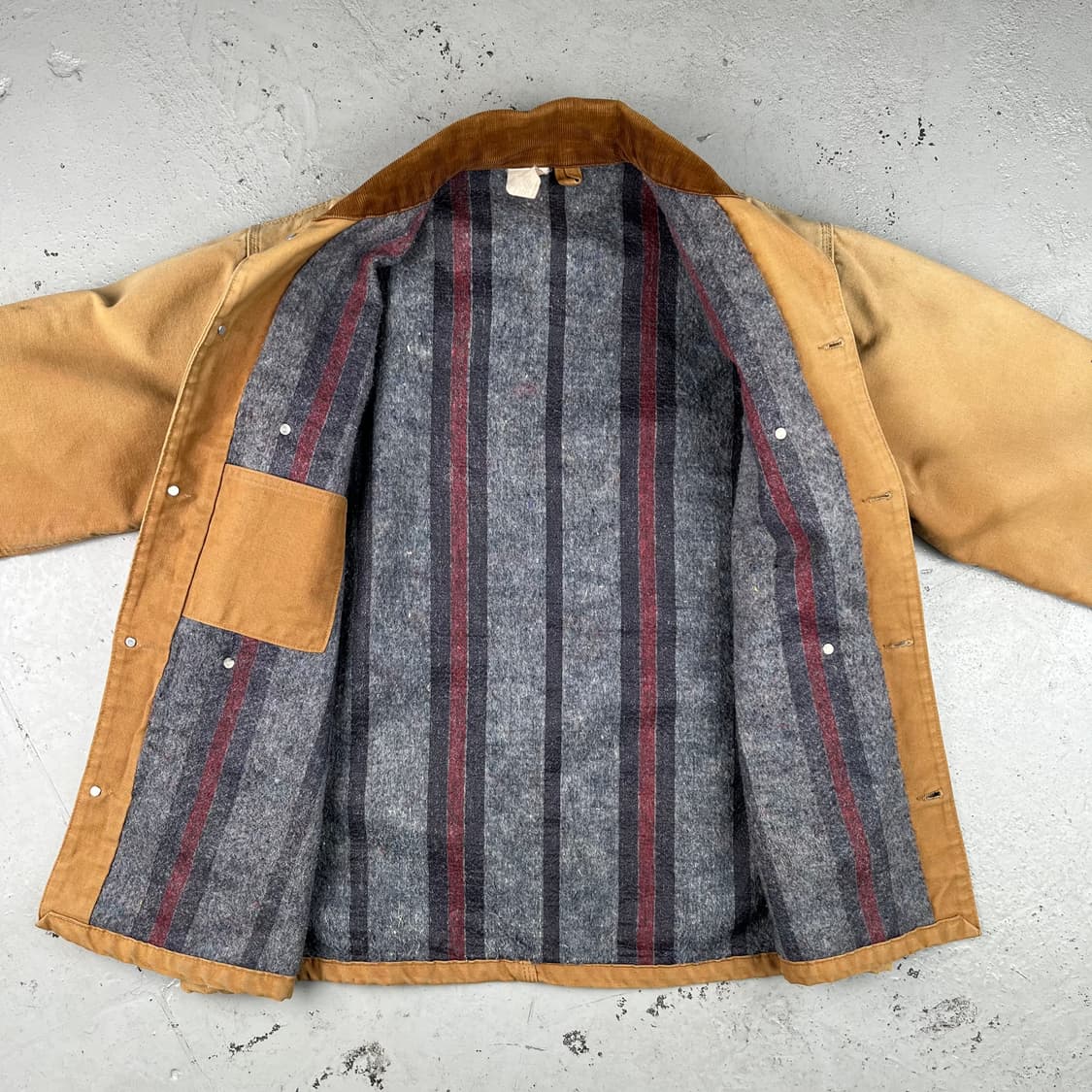 빈티지 칼하트 100주년 블랭킷 라인드 초어 코트 6BLC 상품이미지7