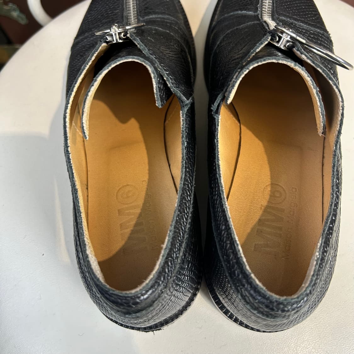 MM6 프론트 집업 레더 옥스포드 슈즈 상품이미지5