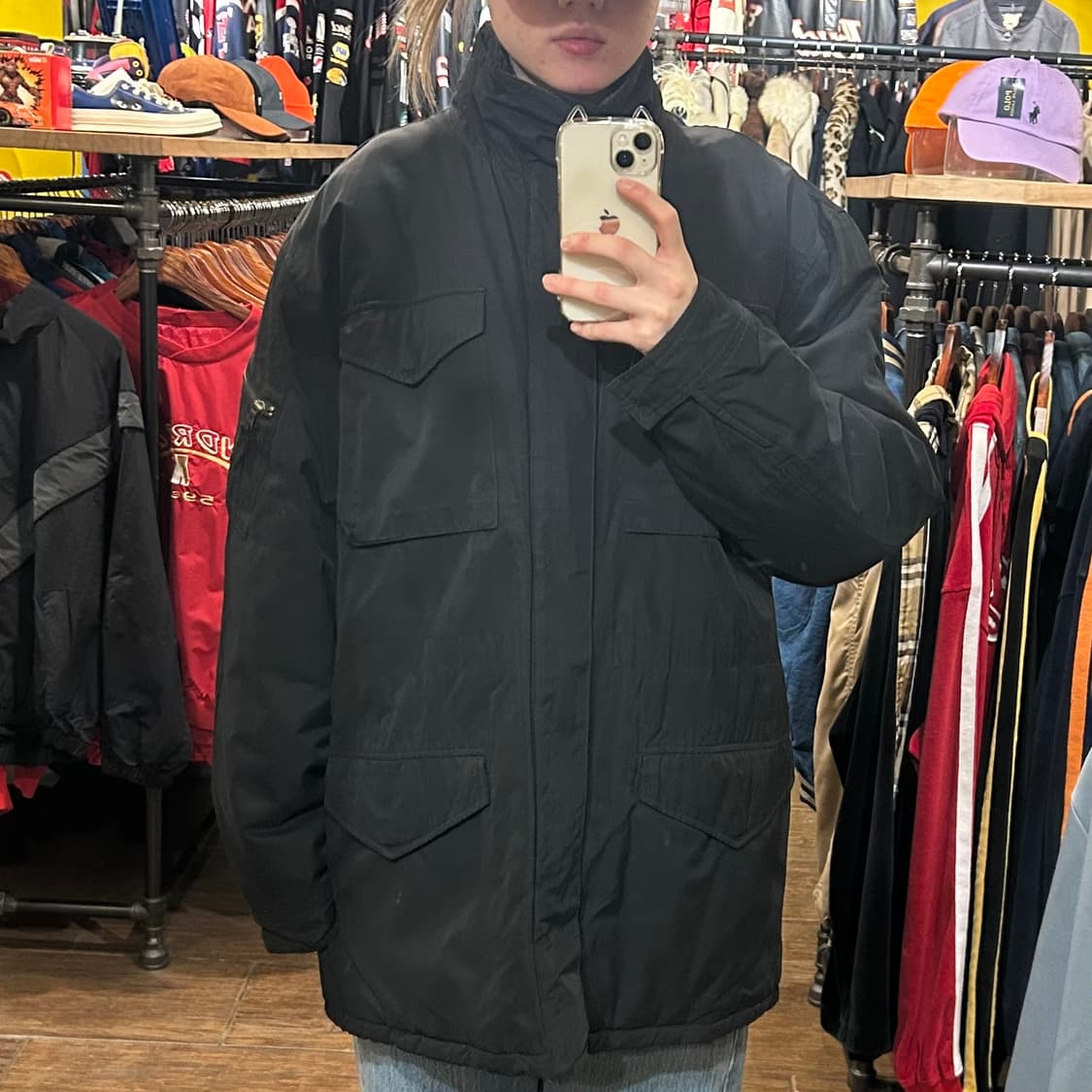 [HI] 폴로 하프 패딩 블랙 상품이미지2