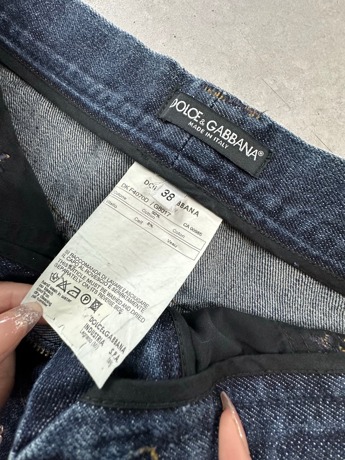 돌체앤가바나 미디 데님스커트 상품이미지4