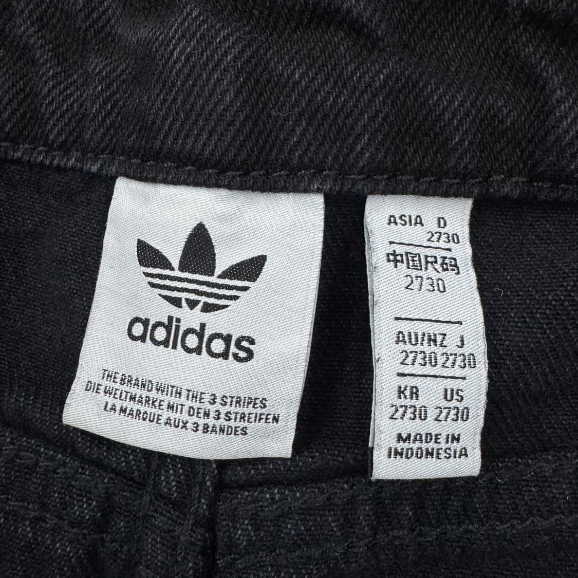 아디다스 파이어버드 삼선 와이드 흑청 데님팬츠 상품이미지8