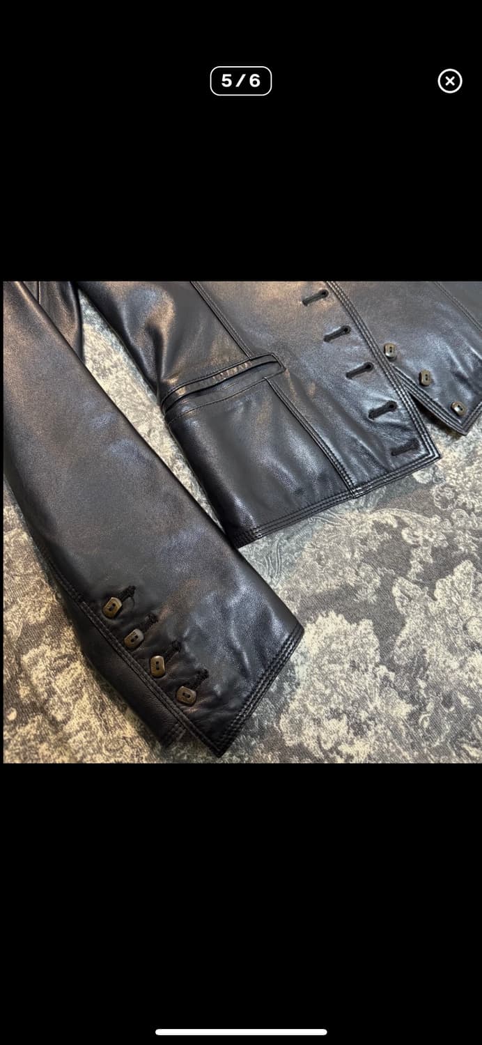 lambskin slim button leather jacket 상품이미지5