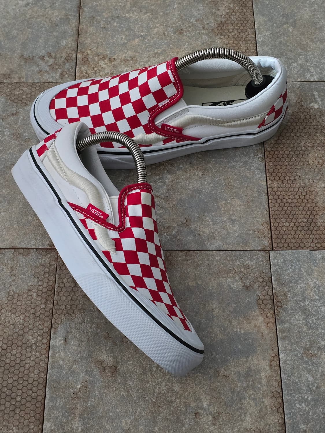 (240)반스 슬립온 138 레드 체커보드 상품이미지8