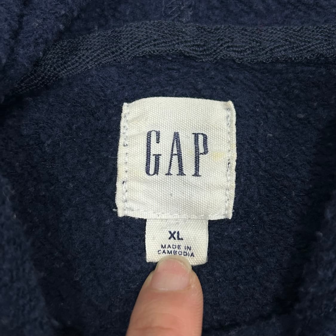 GAP 갭 그레이 로고 네이비 후드티 상품이미지5