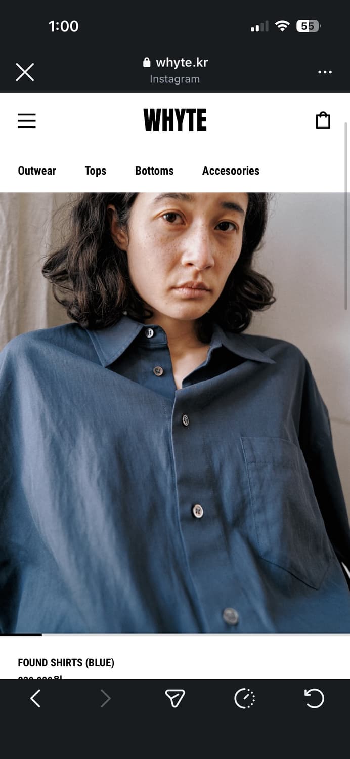 Whyte found shirts blue 상품이미지1