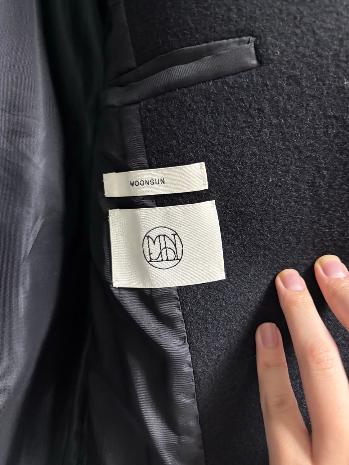 문선 피코트 블랙 상품이미지3