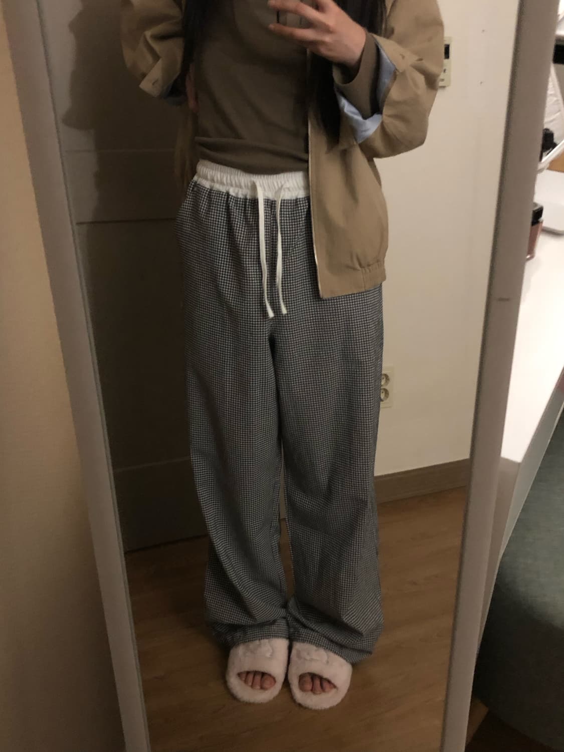 밈더워드로브 로고 체크 라운지 팬츠 상품이미지3