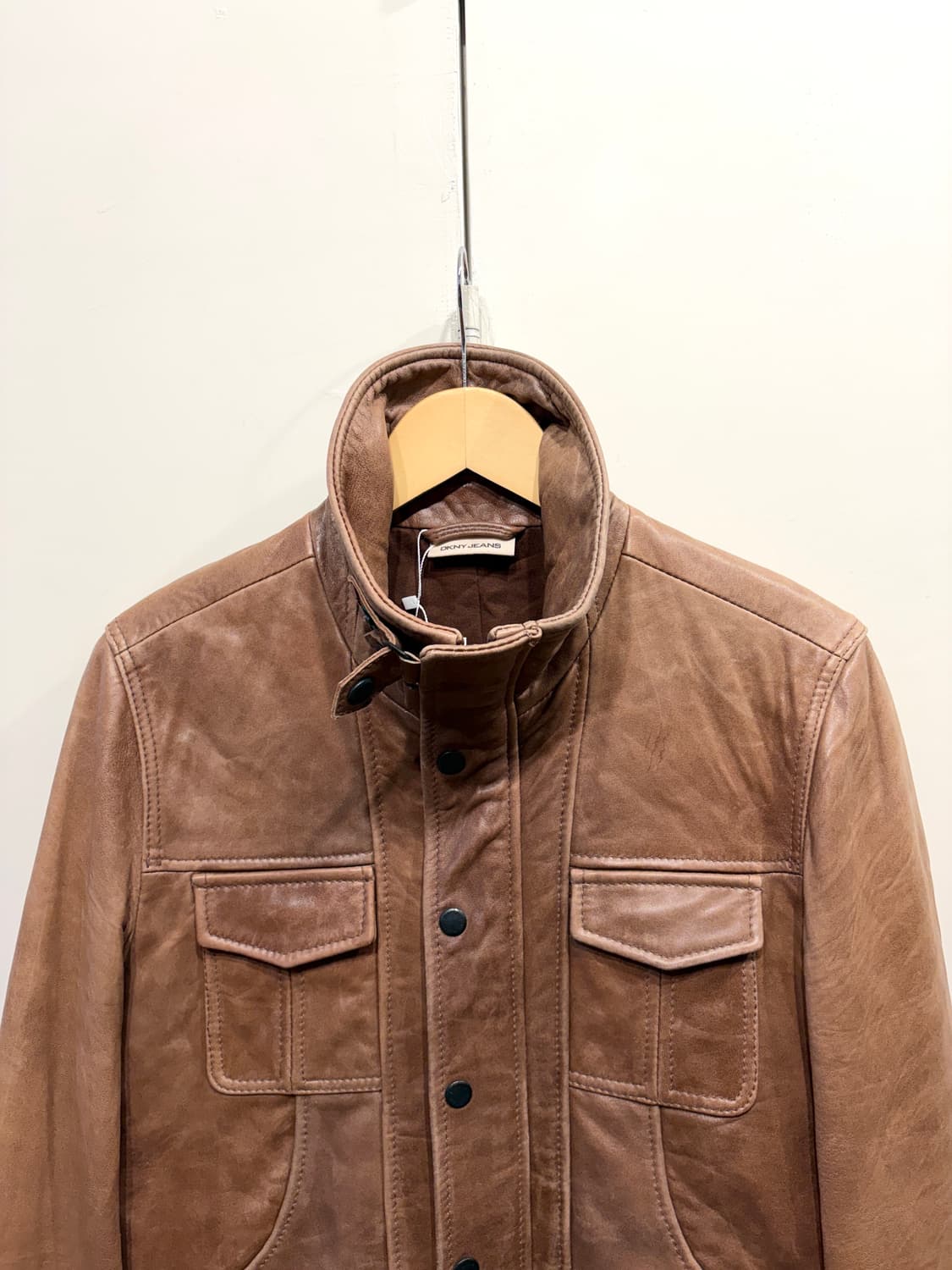 00's DKNY 램스킨 레더 자켓 상품이미지4