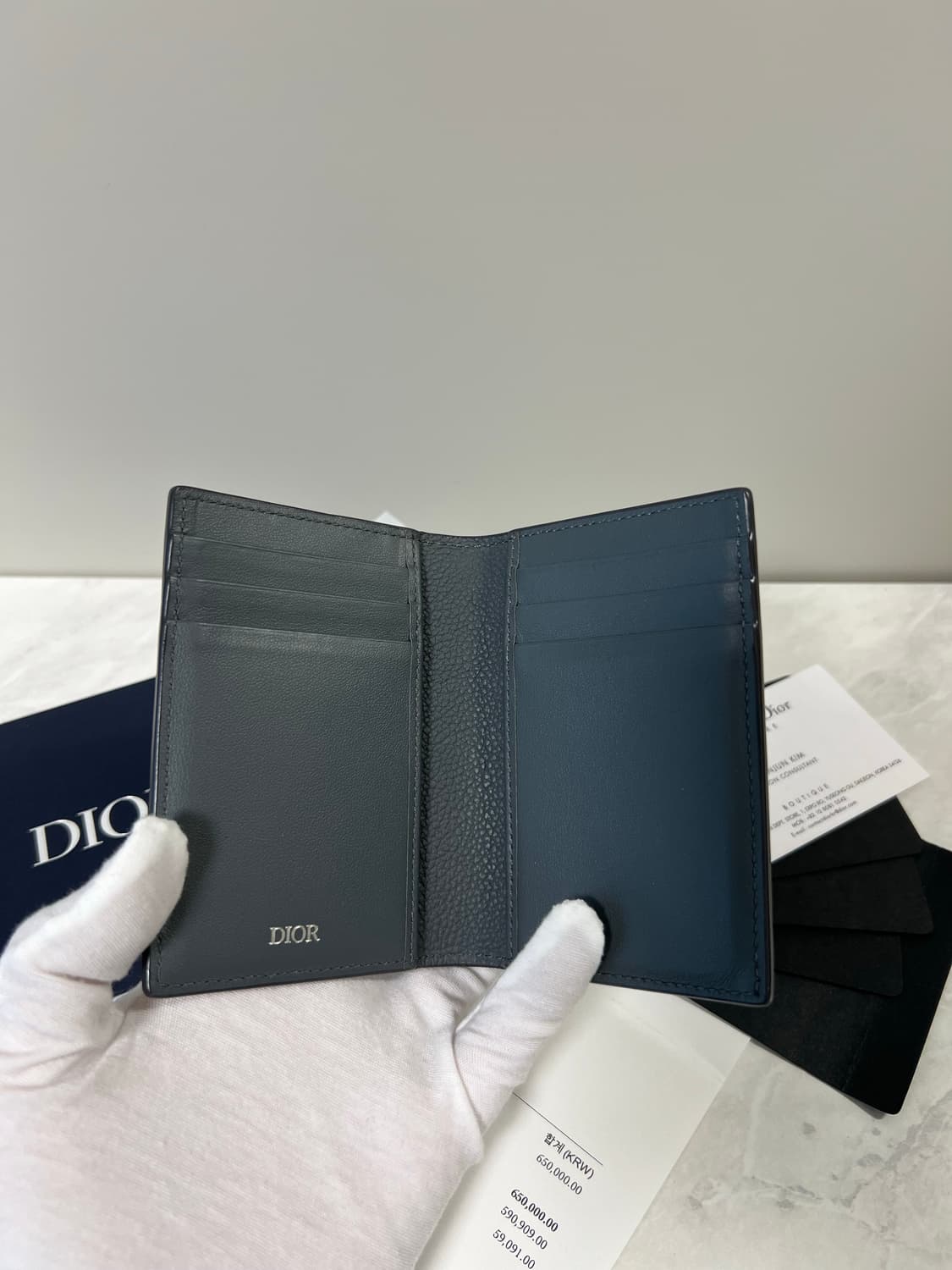 디올 그래비티 버티컬 오거나이저 지갑 상품이미지3