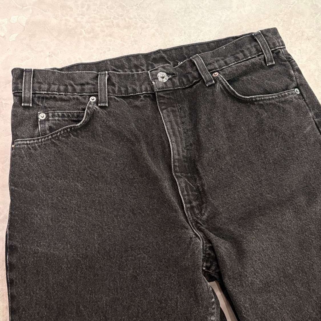 [36/30] 90s USA🇺🇸 리바이스 505 오렌지 탭 블랙 흑청 상품이미지3