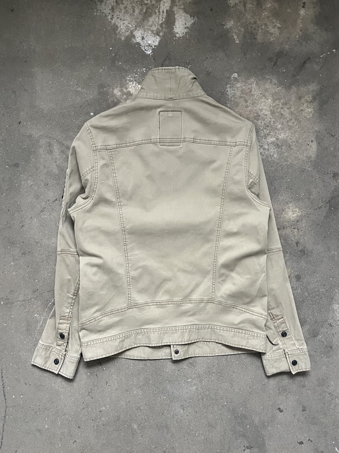 Vintage 베이지 카키 유틸리티 하이넥 코튼 자켓  상품이미지6
