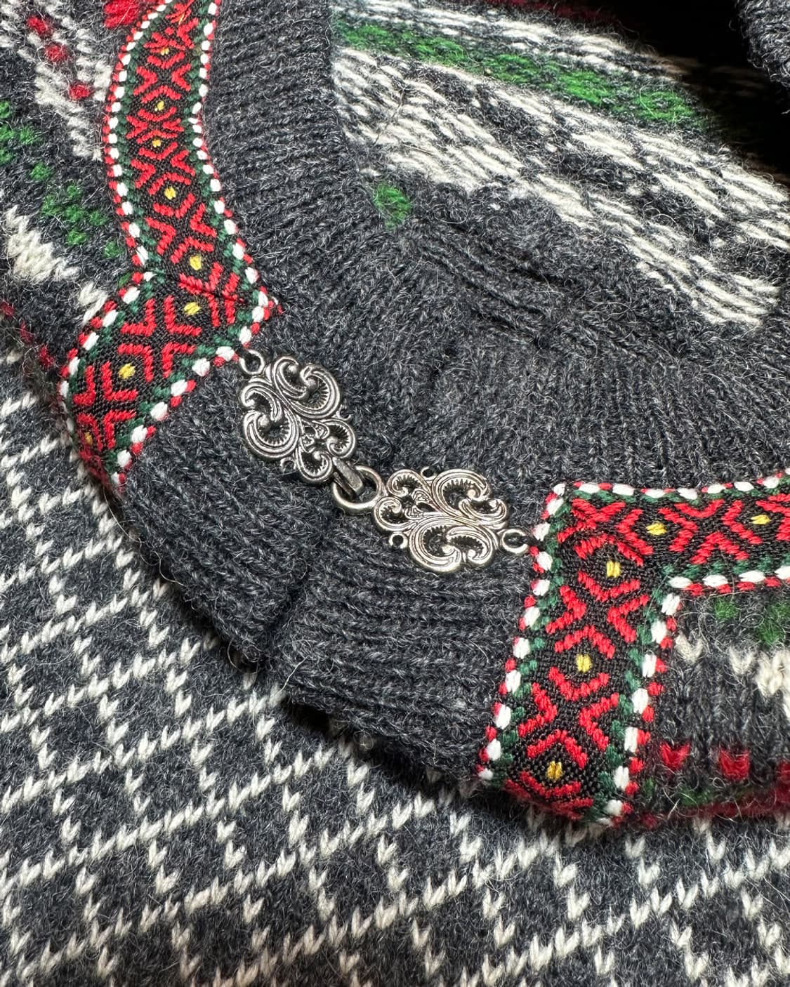 Old 노르웨이 울 노르딕 니트 스웨터 상품이미지5