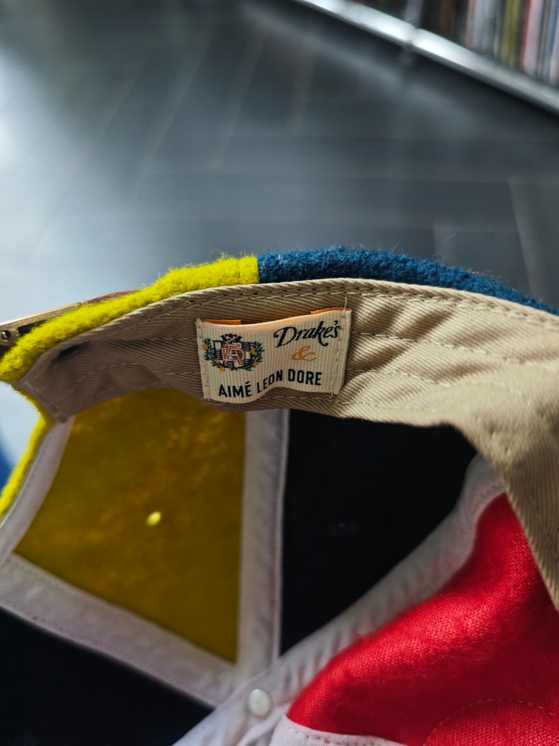 에임레온도르 드레익스 콜라보 컬러 블록 패치 볼캡 모자 상품이미지6