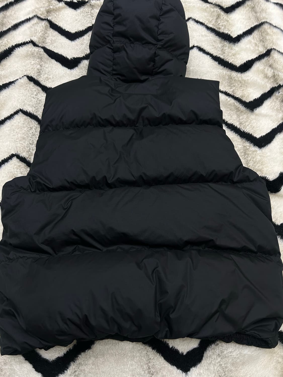 [XL]MLB 뉴욕양키스 덕다운 후드 패딩조끼/블랙 상품이미지5