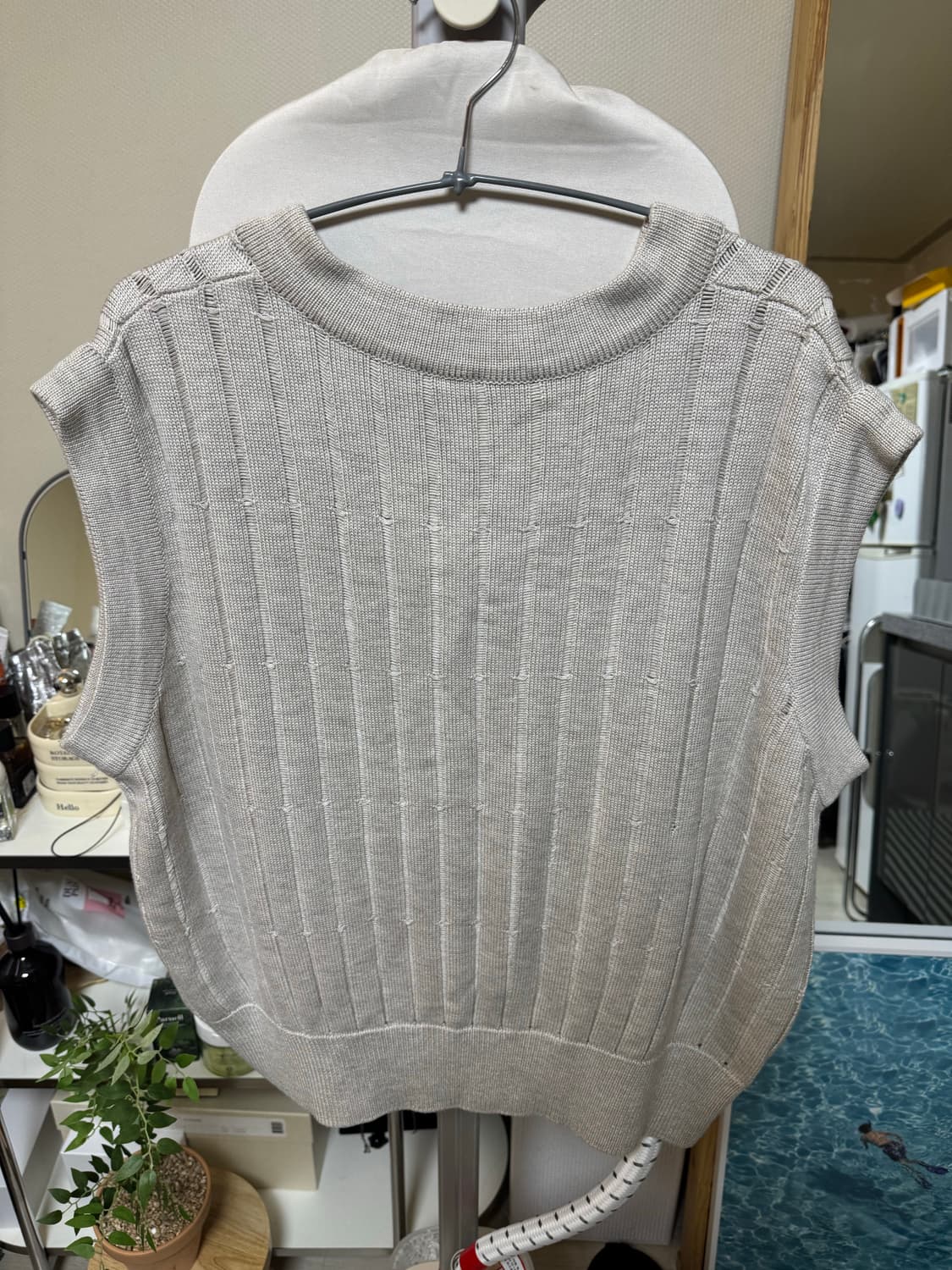 유스 youth 남성 베이지 니트 베스트 상품이미지3