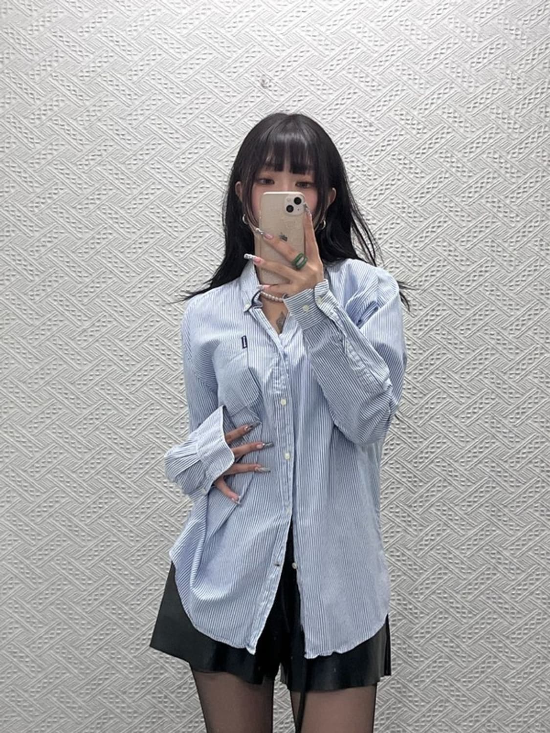 바버 빈티지 캐주얼 모던시크 오버핏 스트라이프 셔츠 105 C12595 상품이미지1
