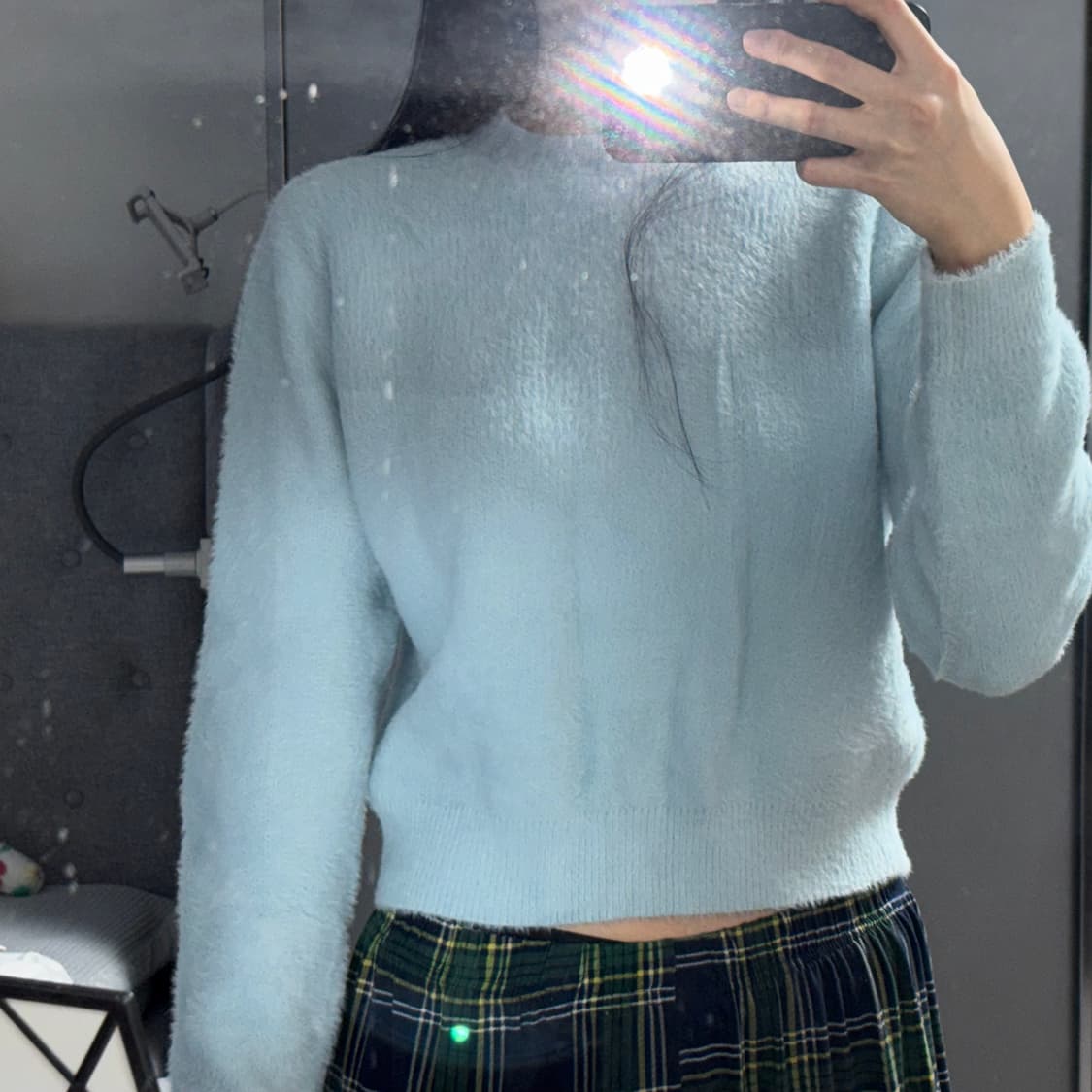 미쏘 소라색 니트 상품이미지1