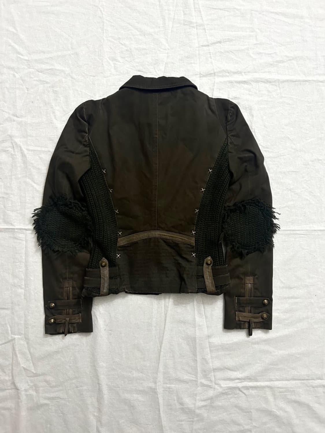 Royal Leather Knit Rider Jacket 상품이미지4