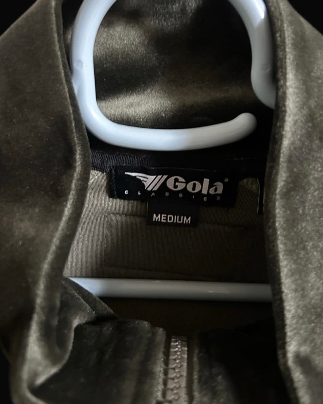 원더플레이스 골라 벨벳 집업 카키 M 남여공용 Gola velvet 상품이미지5