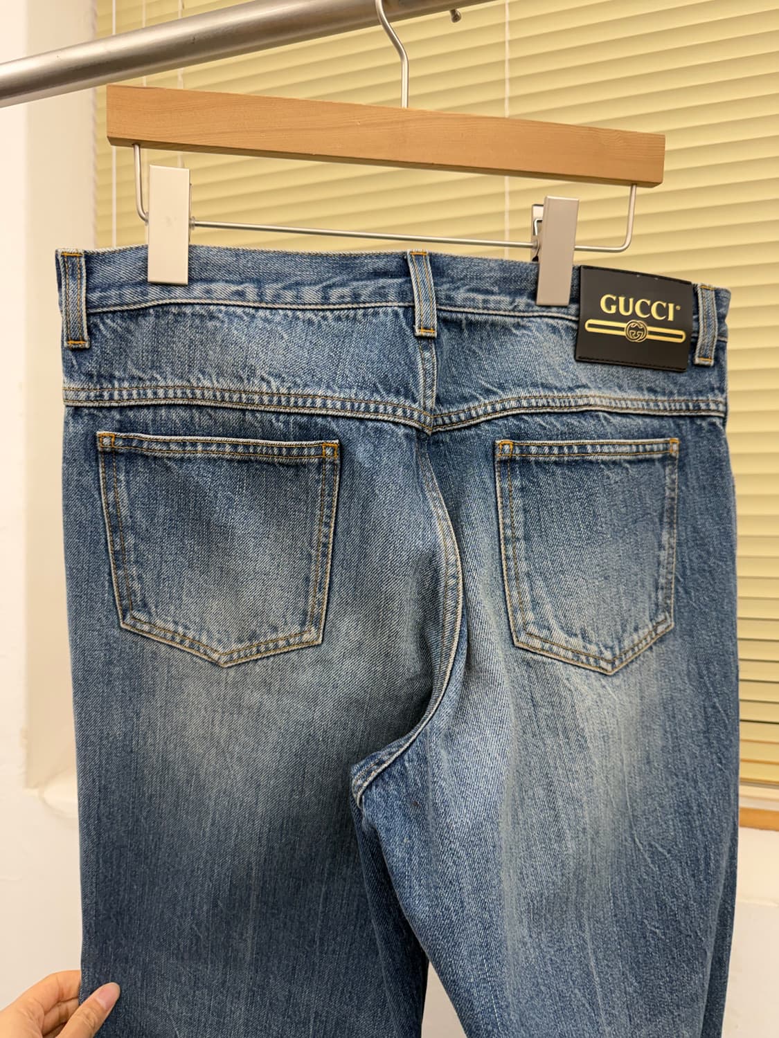 gucci eschatology logo flare denim 34 상품이미지4