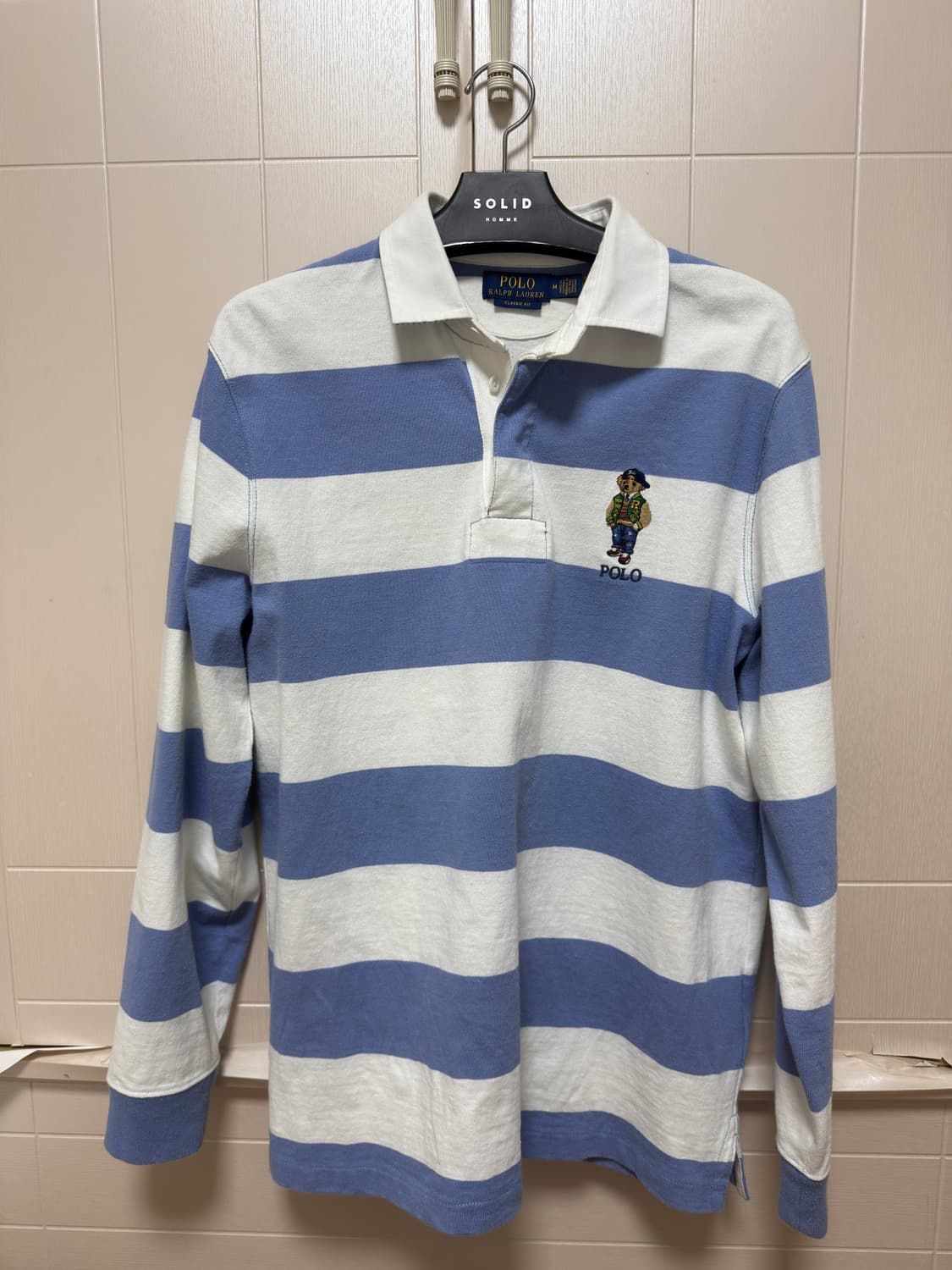 폴로 곰돌이 럭비 카라티 클래식핏 M 상품이미지3