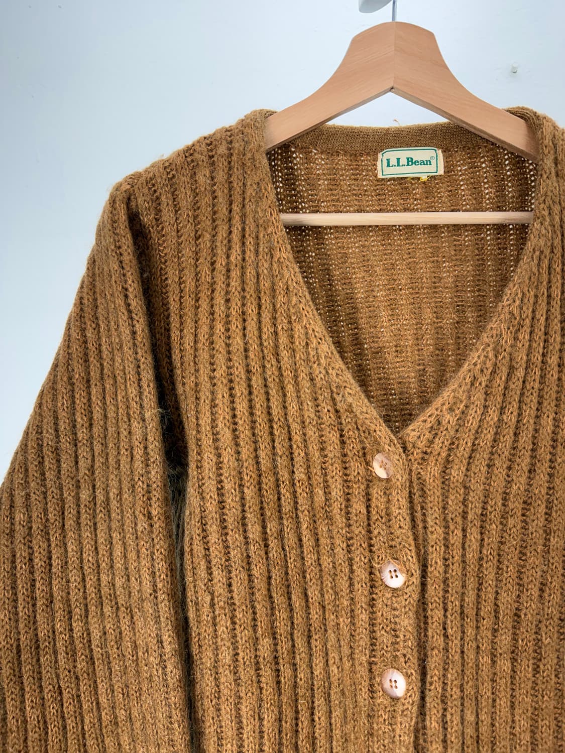 엘엘빈 80s 카멜리 브이넥 울 가디건 상품이미지2